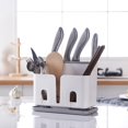 thumbnail image 1 of Soporte para utensilios versátil Almacenamiento desmontable Estante de drenaje Escurridor Palillos s Tenedores Cesta Cesta Organizador con gancho para Tidy Clean Kitchen Soledad Soporte para artilugios de cocina, 1 of 9