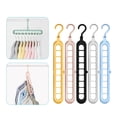 thumbnail image 1 of 10 Pcs Clothes Hanger Racks Multi-port Support Circle Clothes Drying Multifunction Plastic Scarf Clothes Hanger Hangers Storage Rack, 1 of 7