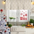 thumbnail image 5 of Vintage Wheat Color Curtain Valances for Windows, Kitchen Valance Window Treatments Panel 2 Pack, Geometric Abstract Diamonds Plaid Rod Pocket Short Curtains for Bathroom Bedroom 42 x 12 Inch, 5 of 8