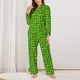 thumbnail image 2 of Balery Corn 4 Conjunto de Pijama con Estampado para Mujer, Conjunto de Dos Piezas con Manga Larga, Ropa de Dormir Suave con Bolsillos, Pijamas Cómodos-Small, 2 of 7