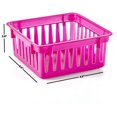 thumbnail image 4 of Veeki Classroom Small Square Plastic Basket - 6 Pieces - Educational and Learning Activities for Kids ST-001, 4 of 5