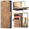 thumbnail image 1 of Funda para Samsung Galaxy Z Fold 6, diseño clásico, billetera de cuero, cierre magnético, funda con tapa, soporte para tarjetas, funda protectora a prueba de golpes para Samsung Galaxy Z Fold 6 5G, 1 of 9