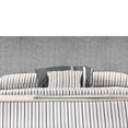 thumbnail image 3 of Nie Queen Bed- Gray Upholstered Wide Wall Headboard- Walnut Brown Wood, 3 of 6