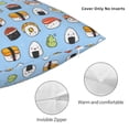 thumbnail image 3 of Yiaed Kawaii Sushi (2) Print Pillow Covers Super Soft Decorative Square Throw Pillow Covers Case Cushion Covers for Sofa Couch Bedroom Car Decor（No pillow core）-26"x26", 3 of 7