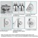 thumbnail image 3 of 10~12mm Stainless Steel Door Lock Anti-theft Security Lock Frameless Push Sliding Door Lock With Key, 3 of 5