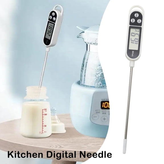 Instant Read Meat Thermometer for Cooking - Digital Food Thermometer with Super Long Probe for Grill, BBQ, Oven, Candy, Kitchen, Milk, Yogurt - Accurate Temperature Gauge