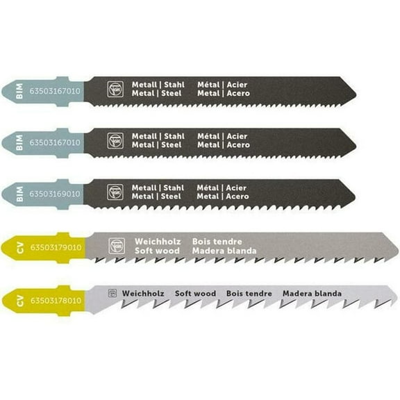 Fein 5 Piece Jigsaw Blade Starter Set