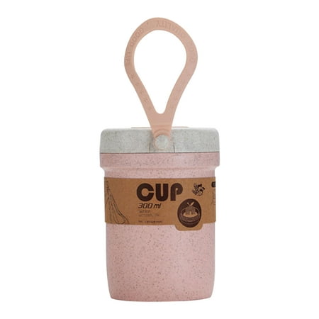 

Cups With Lids Coffee Cups Breakfast Soup Cup Portable Sealed Soup Cup Creative Soup Cup With Spoon Can Be Heated In A Microwave Oven Pink