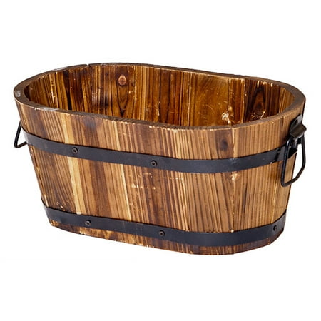 - DeVault Enterprises Small Oval Wooden Planter