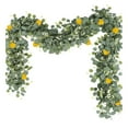 thumbnail image 2 of Fmbmuo Beaded Christmas Garland 70.9in Plastic Eucalyptus Leaves and Lemon for Living Room & Entryway, 2 of 5