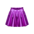 thumbnail image 2 of iiniim Kids Girls Shiny Metallic Mini Pleated Flared Skater Skirt School Athletic Dance Scooter Skort Skirt, 2 of 7