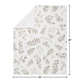 thumbnail image 3 of Sweet Jojo Designs Botanical Taupe and White Baby Security Blanket, 3 of 5