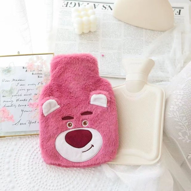 Disney Stitch Hot Water Bottle Soft Kawaii Winter Plush Warm Hand Bag Anime Cartoon Water Girl Student Portable Dormitory GiftSpot goods Gao Jinjia LED
