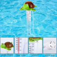 thumbnail image 3 of Termómetro de piscina con anillo flotante, termómetro flotante, termómetros de piscina flotantes, termómetro de agua con forma de animal de dibujos animados con cuerda para piscinas de interior y exte, 3 of 5