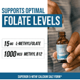thumbnail image 2 of Methylfolate & B12 Liquid Supplement – 60ml Vitamin Support for Overall Health, 60 Capsules, Makeup Organizers, 2 of 4