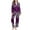 Purple, variant on Tnhcen Women's Silk Satin Pajamas Set Soft Long Sleeve Button Down 2 Piece Sleepwear Loungewear S-2XL