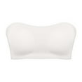 thumbnail image 2 of Ahabrexf Womens Bras Comfortable, Solid Color Strapless Bra Side Buckle Tube Top Underwear, 2 of 8