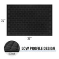 thumbnail image 4 of VUNATE Outdoor Mat Non Slip 24" x 35" Front Door Mat Absorbent Rubber Welcome Mat Low Profile Stain Resistant Durable Indoor Outdoor Doormat for Entryway Patio Entrance Easy to Clean Black, 4 of 7