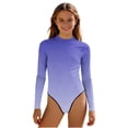 thumbnail image 1 of Swimsuit for Girls, Long Sleeve One Piece Rashguard, Solid Color Beach Vacation Swimsuit for Kids 2-13 Years, 1 of 7