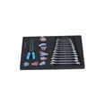 thumbnail image 3 of Blue 4-Drawer Rolling Tool Box with Tools, 24.25" Steel Tool Cabinet with Locking Wheels, 29.33" Height, 3 of 7