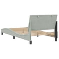 thumbnail image 5 of vidaXL Bed Frame with Headboard Light Grey 100x203 cm Velvet, 5 of 5