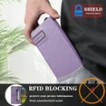 thumbnail image 3 of K-Lion for iPhone 7 / 8 / SE 2022 & 2020 Wallet Case, Luxury Business Style Card Holder Cash Slot Magnetic Closure Shockproof Protective Case Premium Leather RFID Blocking Full Phone Cover ,Purple, 3 of 7