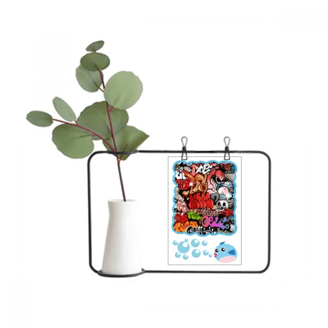 Graffiti Rue Coloré l Mur Peinture Verre Transparent Suspendu Vases Décoration Bouteille