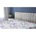 thumbnail image 5 of Ambesonne Bluebells Pattern Fitted Sheet, Art Retro Floral, Full Size, Pale Purple Fern Green, 5 of 5