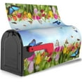 thumbnail image 3 of Spring Flowers and Butterflies Mailbox Covers Magnetic Post Letter Box Cover for Garden Yard Decor Outside Home Standard 25.5x21 in, 3 of 6