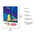 thumbnail image 2 of America - Sabena Belgian World Airlines - Vintage Airline Travel Poster by Gaston Vanden Eynde c.1958 - Bamboo Fine Art 290gsm Paper (Unframed) 12x16in, 2 of 4