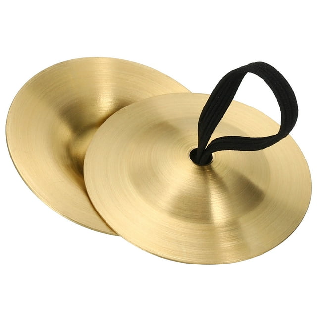 Unique Bargains Finger Cymbals, 1 Pcs 2.08 Diameter Copper Golden Tone