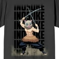 thumbnail image 2 of Demon Slayer Inosuke Hashibira Crew Neck Short Sleeve Charcoal Men's T-shirt-3XL, 2 of 3