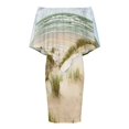 thumbnail image 4 of Sand Dunes On Baltic Sea Coastline Women's Off The Shoulder Ruffles Summer Wedding Guest Loose Casual Party Beach Dress, 4 of 9