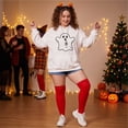 thumbnail image 4 of Lumtrix Thigh High Socks for Women Solid Knee High Stockings Soft Stretchy Socks for Casual Party Red One Size, 4 of 5