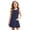 1-Blue, variant on Arlun Girls Sleeveless Uniform Jumper Dress Cute Crew Neck Short Sleeve Knee Length School Pleated Dresses with Side Pockets Solid Color Casual Back to School Clothes 1-White 150