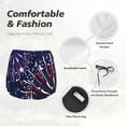 thumbnail image 4 of Bixox Women's Red White Blue Fireworks 1 pattern 2 in 1 Running Shorts - Lightweight Athletic Workout Gym Yoga Shorts Liner with Pockets - Medium, 4 of 5