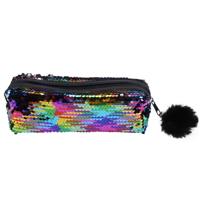 1pc Lentejuelas Bolsa de lápices Estilo sirena Estuche de lápices Bolsa de almacenamiento de papelería
