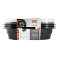 thumbnail image 2 of Rubbermaid TakeAlongs Divided Meal Prep Containers, 556 mL (2.35 Cup), Black, 3 Pack, 2 of 6