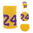 thumbnail image 3 of Ofertas Únicas 1 Pc Muñequeras que absorben el sudor Muñequeras deportivas Amarillo Púrpura Claro, 3 of 6