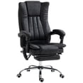 thumbnail image 3 of Vinsetto Microfiber Office Chair, High Back Computer Chair with 6 Point Massage, Heat, Adjustable Height and Retractable Footrest, Black, 3 of 10