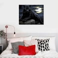 thumbnail image 4 of EastSmooth  Panther Canvas Wall Art Black and White Animal and Full Moon Painting Picture Print Modern Wildlife Leopard Artwork for Living Room Bedroom Office Decor Ready to Hang (Black), 4 of 4