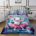 thumbnail image 1 of Erosebridal Girls Axolotl Coverlet Set Twin, Soft 2-Piece, 1 of 5