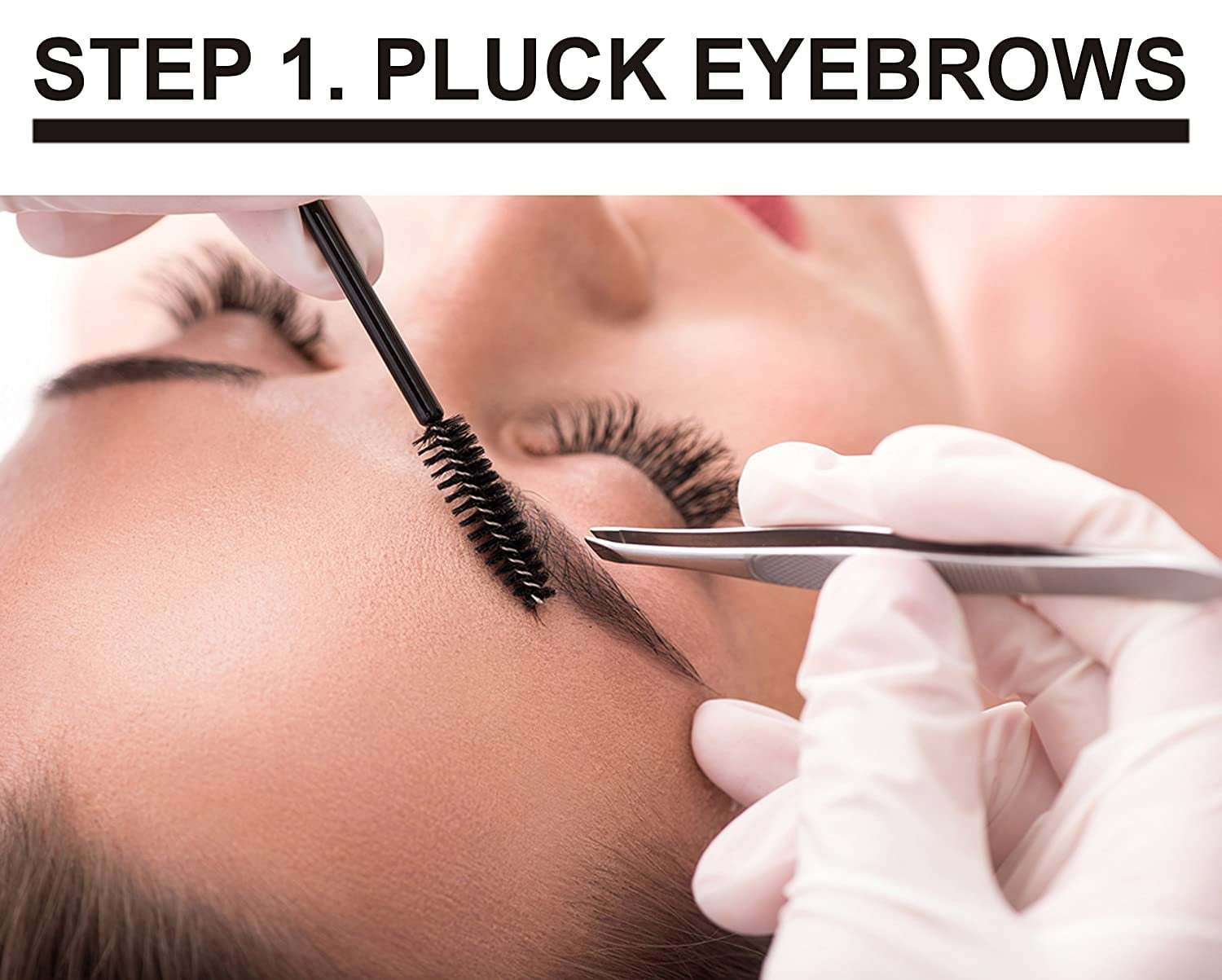 Eyebrow Extensions Kit with 1 x Trays of Mink Eyebrows in Brown Comes on Mixed Length Trays 5-8 Mm Mix, Eyebrow Extension Glue Clear & Extension Tweezers by Kc Republic (Brown, Black Tweezer)