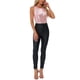 thumbnail image 2 of Camiseta sin mangas metálica Inspire Chic para mujer, blusa brillante para fiesta, color rosa claro, 2 of 6