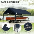 thumbnail image 3 of Kimunuk 10' x 20' Canopy Replacement Cover, Outdoor Portable Carport Replacement Canopy with Ball Bungees for Car Garage Shelter Tent Party Tent, Navy Blue ,Frame is Not Included, 3 of 6