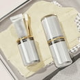 thumbnail image 4 of Hearth & Gear Travel Wash Cup Set Portable Toothbrush Storage Compact Four Cup Design For Home And Travel Use Durable Acrylic Tumbler Set And Coffee Mugs Glasses Drinking 4 And Coffee Cups Ceramic, 4 of 6