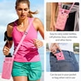 thumbnail image 2 of Miaocao 2 Pcs Large Water Bottle Bag with Strap, Mesh Water Bottle Carrier Holder Crossbody Water Sling Bag Shoulder Strap and Pocket - Walking Sports Hiking Camping (Pink+Light Blue), 2 of 5