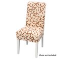 thumbnail image 1 of Funda para silla Funda con estampado elástico Funda lavable Protector de silla Funda de asiento universal para hotel en casa, Café con champán kenally HA003278-04, 1 of 6
