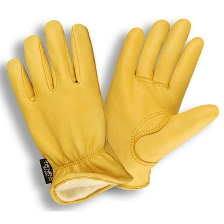 Cordova Thinsulate Lined Premium Grain Deerskin Driver Shirred Back Keystone Thumb - Large