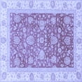 thumbnail image 1 of Ahgly Company Indoor Square Oriental Blue Traditional Area Rugs, 7' Square, 1 of 4